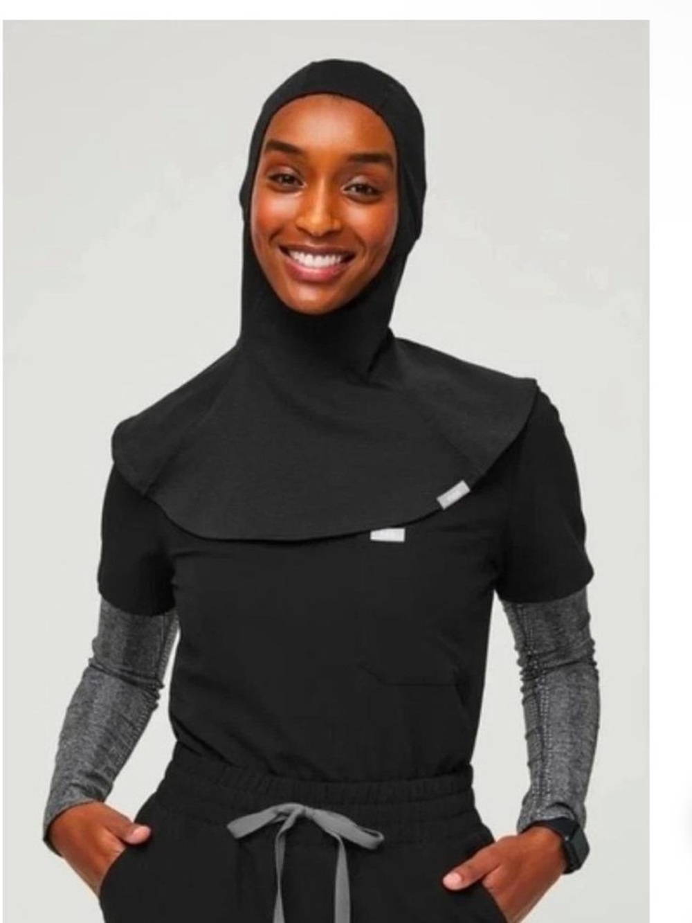 NWT- FIGS Women’s Black Modest Hijab Cap